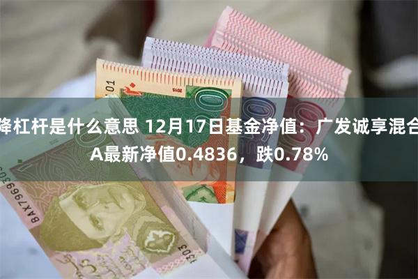 降杠杆是什么意思 12月17日基金净值：广发诚享混合A最新净值0.4836，跌0.78%