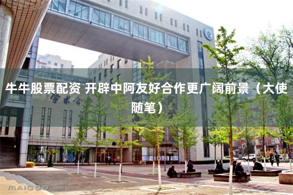 牛牛股票配资 开辟中阿友好合作更广阔前景（大使随笔）