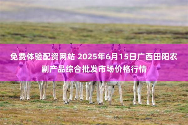 免费体验配资网站 2025年6月15日广西田阳农副产品综合批发市场价格行情