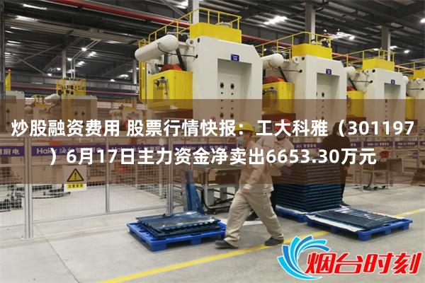 炒股融资费用 股票行情快报：工大科雅（301197）6月17日主力资金净卖出6653.30万元